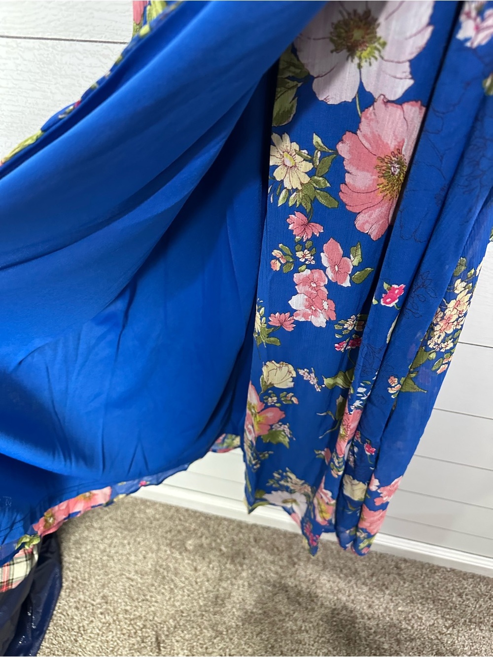 NWT Lulus Blue Floral Dress Size Small - Picture 5 of 13